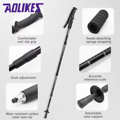 Gậy Leo Núi AOLIKES A-3401 Hợp Kim Nhôm Siêu Nhẹ, Bền Bỉ Vượt Trội