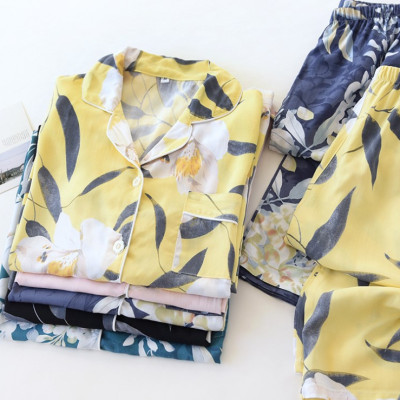 Đồ Bộ Nữ Dài Tay, Pijama Mặc Nhà Cho Nữ Bigsize Azuno BN2111 Chất Liệu Cotton Lụa Có Thể Mặc Mùa Hè