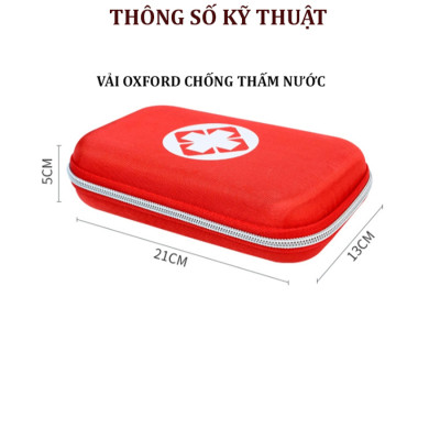 Hộp Đựng Y Tế Cho Gia Đình và Du Lịch Nhỏ Gọn Chống Nước và Chống Va Đập  - Túi Đựng y tế /Thuốc Nhỏ Gọn