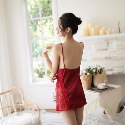 Đầm ngủ sexy, Váy ngủ hai dây ren hông gợi cảm Q20