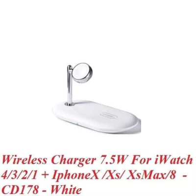 Ugreen UG50535CD178TK 75W màu Trắng sạc không dây Iphone + đồng hồ thông minh iWatch - HÀNG CHÍNH HÃNG