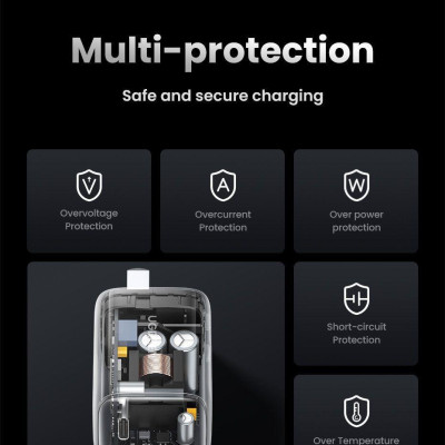 Ugreen UG90901CD319TK 30W chuẩn cắm US Màu Xám Củ sạc nhanh GAN cổng USB-C - HÀNG CHÍNH HÃNG