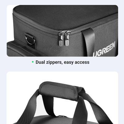 Ugreen UG15236LP667TK Túi đựng dùng cho trạm sạc 600W 1200w 2200w Gs600 gs1200 có quai xách màu ghi xám có thể đựng đa năng - HÀNG CHÍNH HÃNG