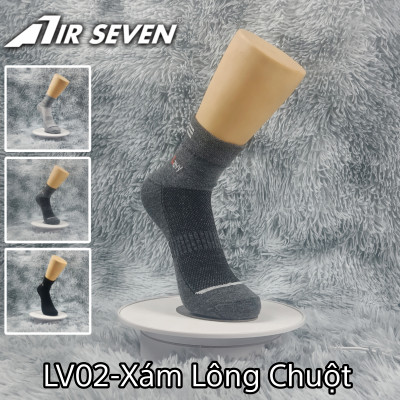 Tất nam cổ trung/ Vớ nam cổ trung màu Xám E7-VT002