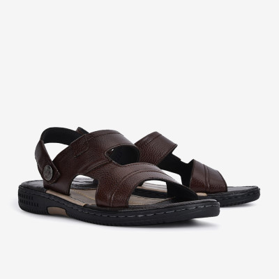 Sandal nam da bò Đông Hải quai ngang thiết kế bản to nam tính dễ phối trang phục - S1131