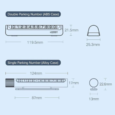 Ugreen UG60326LP178TK Màu Đen Bảng gắn số điện thoại đỗ xe chất liệu nhựa - HÀNG CHÍNH HÃNG