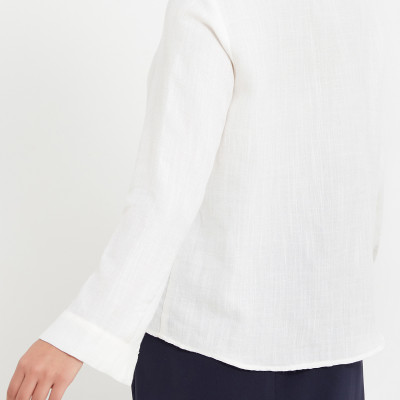 Áo sơ mi nữ linen tay dài, không túi Maxivic, La Mộc - LM0122306