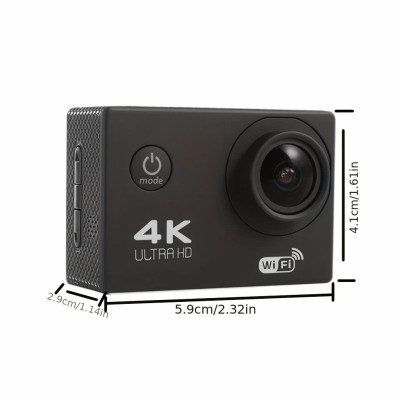 Camera Hành Trình 4K Ultra WiFi Xe Máy - Xe Đạp - Ô Tô, Camera Ngoài Trời Gắn Mũ Bảo Hiểm Chống Nước Loại Tốt