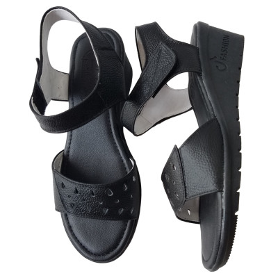 Giày Đế Xuồng Nữ BIGGBEN Da Bò Thật Cao 5 Phân SDX71