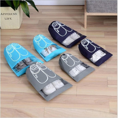 Túi Vải Đựng Giày Dép Dây Rút Chống Bẩn Du Lịch Size Lớn 44x32cm DANOMALL (Chọn Màu)