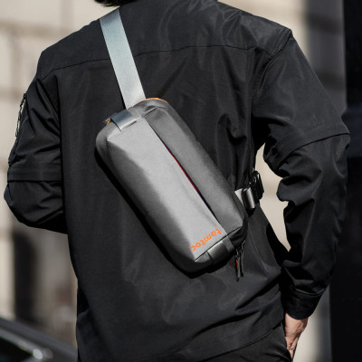 Túi Đeo Chéo TOMTOC Lightweight Codura Sling Bag H02-A04G02 Gray - Hàng Chính Hãng 