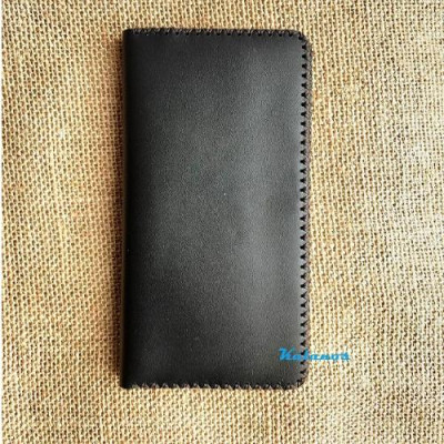 Ví dài da bò nam nữ cao cấp Kalanos KBN0200-Den, ví nam nữ cầm tay may tay, đẹp rẻ màu đen