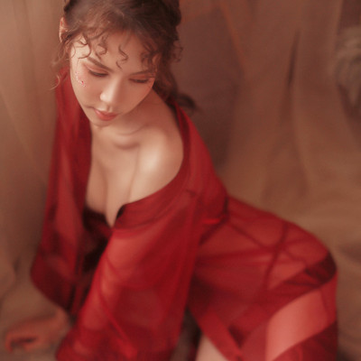 Áo choàng viền lụa xuyên thấu sexy Q16 - Áo choàng  ngủ nữ quyến rũ - Váy ngủ áo choàng nữ gợi cảm