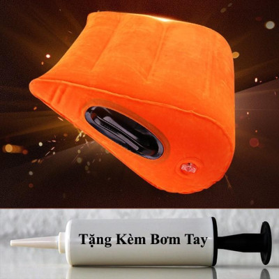 Gối bơm hơi hình tam giác hỗ trợ lưng cơ thể tiện dụng cho các cặp đôi (chọn mẫu) (tặng kèm bơm)