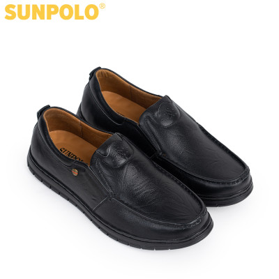 Giày mọi nam da bò SUNPOLO CS5074 Có 2 phiên bản màu