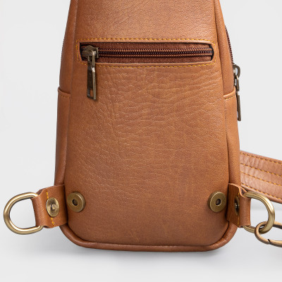 Balo Lata ( Thời trang nam đi chơi cỡ trung - Balo đeo chéo da BALC26 )