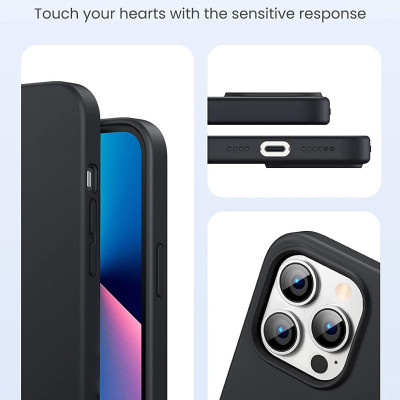 Ugreen UG80677LP546TK Màu Đen Silicone Ốp Lưng Iphone 13 Pro Max 6.7inch - HÀNG CHÍNH HÃNG