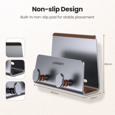 Ugreen UG70584LP193TK Màu Xám Giá Đỡ Điện Thoại Máy Tính Bảng Gắn Tường Tiện Dụng - HÀNG CHÍNH HÃNG