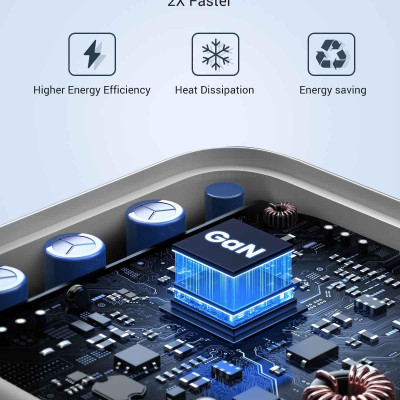 Ugreen UG15334CD244TK 65W 2c1a GaN Nexode chuẩn cắm EU chân tròn Màu Trắng Củ sạc nhanh 2 x USB-C + 1 x USB-A - HÀNG CHÍNH HÃNG