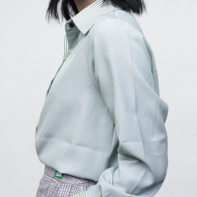 LAAS Somi phối nẹp xanh lá form cơ bản thanh lịch