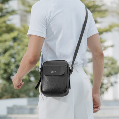 Túi Đeo Chéo Mini Nam Gence Da Bò Mill TD05