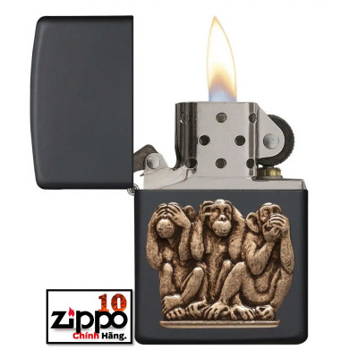 Bật lửa Zippo 29409 Three Monkeys - Chính hãng 100%