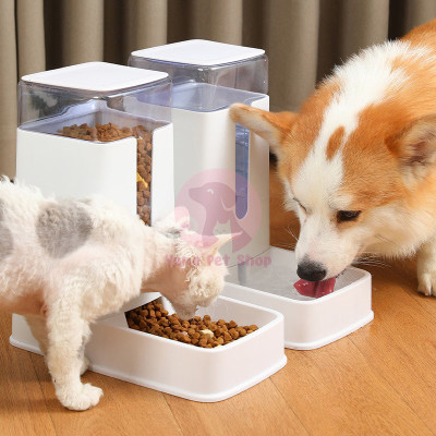 Khay Bát Ăn Khay Bát Uống Tự Động Cho Chó Mèo Cao Cấp 3,5L - YonaPetshop