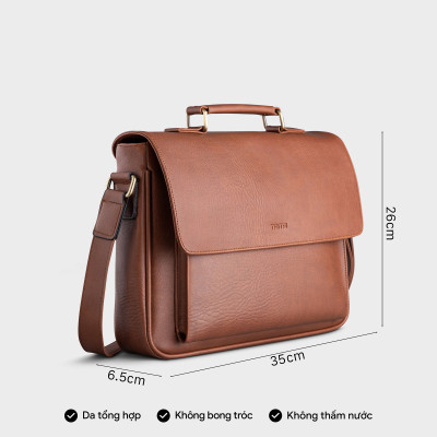 Túi Trita ( Thời trang nam nắp gập phối quai trên - Túi đeo chéo da RTN8 )