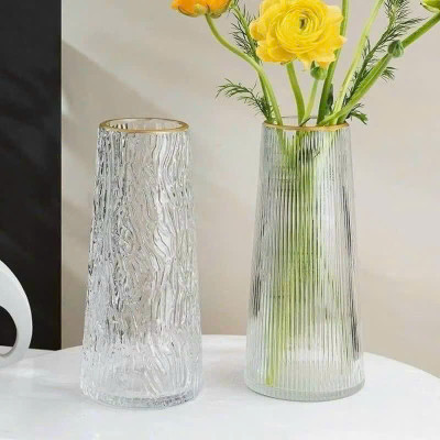 Lọ Hoa Thủy Tinh Trong Suốt & Bình Thủy Tinh Hổ Phách Cắm Hoa Trang Trí Nhà Cửa - HÀNG CHÍNH HÃNG MINIIN