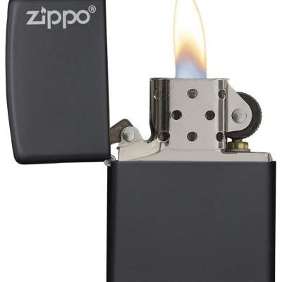 Bật lửa Zippo Black Matte with Zippo Logo 218ZL
