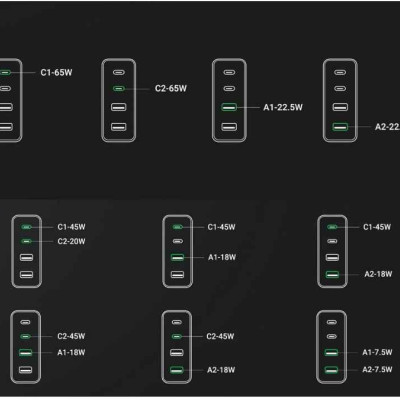 Ugreen UG90747CD327TK 65W Màu Trắng Bộ sạc nhanh gồm 2 cổng USB-C + USB-A chuẩn cắm EU - HÀNG CHÍNH HÃNG