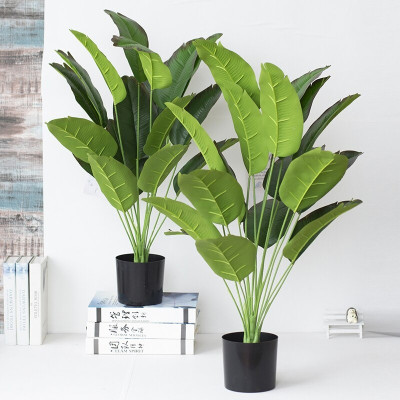 Cây chuối giả cảnh - cao 90cm - Cây giả, hoa lụa Decor trang trí nhà cửa