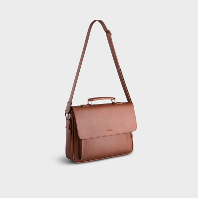 Túi Trita ( Thời trang nam nắp gập phối quai trên - Túi đeo chéo da RTN8 )