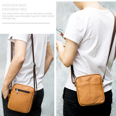 Túi đeo chéo nam DA BÒ THẬT phong cách mới  - BEE GEE DCN9214