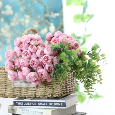 Bó Hoa Hồng 27 Bông Nhân Tạo Hoa Camellia Hoa Mẫu Đơn Hoa Hồng Hoa Cô Dâu Cho Tiệc Cưới Văn Phòng Trang Trí Nhà Cửa - HÀNG CHÍNH HÃNG MINIIN