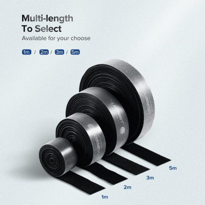 Ugreen UG70110LP124TK 1M cỡ 15mm băng dán Velcro màu đen ngang 1.5cm - HÀNG CHÍNH HÃNG
