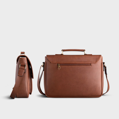 Túi Trita ( Thời trang nam nắp gập phối quai trên - Túi đeo chéo da RTN8 )