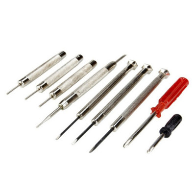 Bộ Phụ Kiện Dụng Cụ Sửa Chữa Đồng Hồ 16 Món + 1 Cắt Mắt Kim Loại Gỡ Mắc Tháo Dây Thay Pin Chuyên Dụng  ( Gồm tô tua vít, van cậy nắp đáy, dao nậy mở, búa 2 đầu nhựa sắt, khung đục giữ chốt, nhíp... )