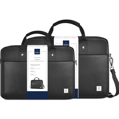  Túi Wiwu Hali Layer Bag dành cho máy tính bảng, laptop ngăn ngoài để phụ kiện làm bằng da PU, không thấm nước - Hàng chính hãng