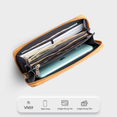 Ví Lata ( Thời trang nữ dáng cầm tay dáng dài - Ví da VN59 )