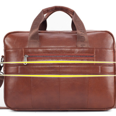 Túi xách nam da bò thật cao cấp phong cách mới 15,6"