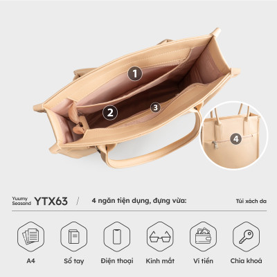 Túi Yuumy ( Thời trang nữ công sở cỡ lớn - Túi xách da Seasand YTX63 )
