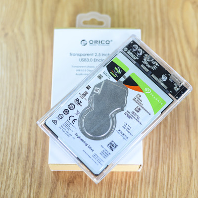 Hộp Đựng Ổ Cứng Di Động HDD Box 2.5 ORICO 2139U3 USB3.0/2.5 Nhựa Trong Suốt - Hàng Chính Hãng