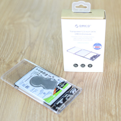 Hộp Đựng Ổ Cứng Di Động HDD Box 2.5 ORICO 2139U3 USB3.0/2.5 Nhựa Trong Suốt - Hàng Chính Hãng