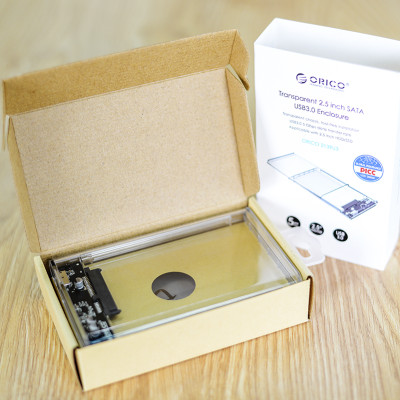Hộp Đựng Ổ Cứng Di Động HDD Box 2.5 ORICO 2139U3 USB3.0/2.5 Nhựa Trong Suốt - Hàng Chính Hãng
