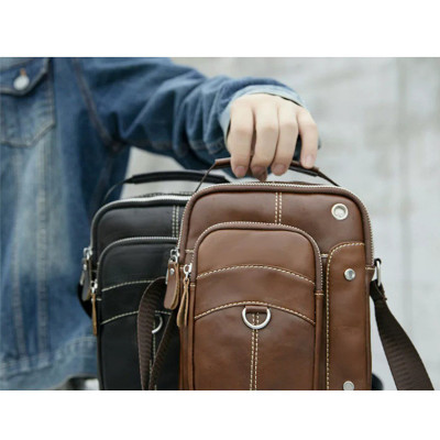 Túi đeo chéo nam DA BÒ THẬT – BEE GEE DCN9357