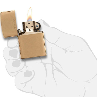 Bật lửa Zippo Brushed Brass Solid 204