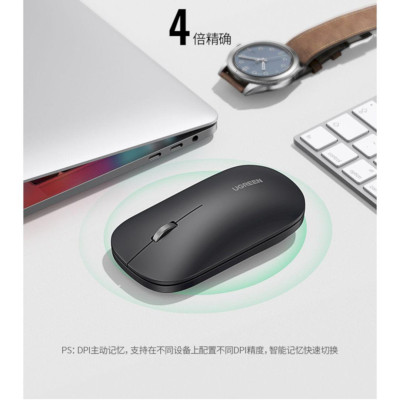 Ugreen UG90366mu001TK Màu Xám Bluetooth Wireless 2.4ghz Chuột không dây - HÀNG CHÍNH HÃNG
