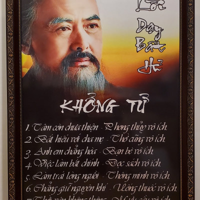 LỜI DẠY BẤT HỦ KHỔNG TỬ -TRANH IN DẦU CAO CẤP