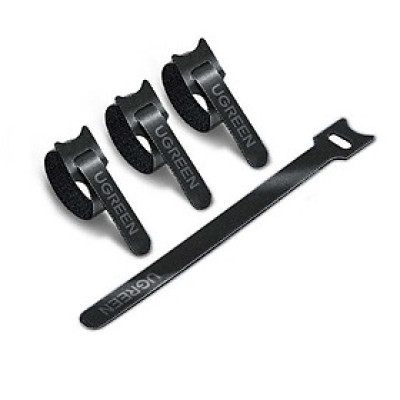 Ugreen UG86210LP401TK 10 sợi 18cm màu đen Dây dán Velcro tiện dụng chất liệu plastic 1 túi có 10 chiếc 20245P10 - HÀNG CHÍNH HÃNG